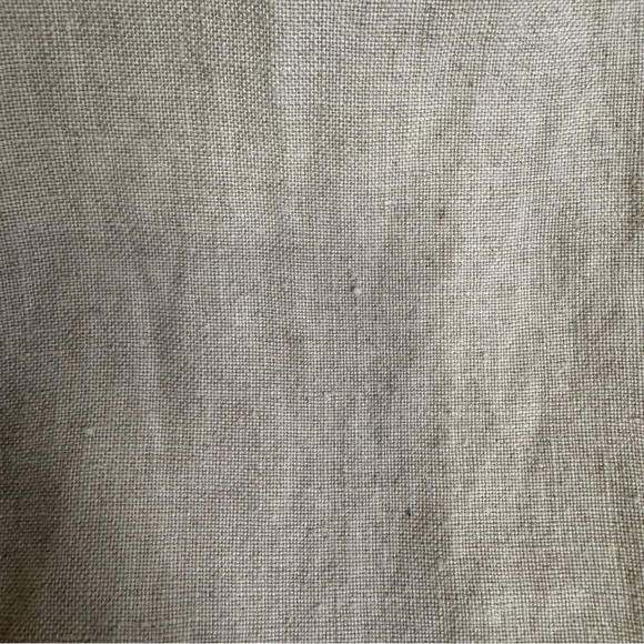 Eddie Bauer Tan 100% Linen Lightweight Flare Leg Pants Size 6 Split Hem - Picture 6 of 15